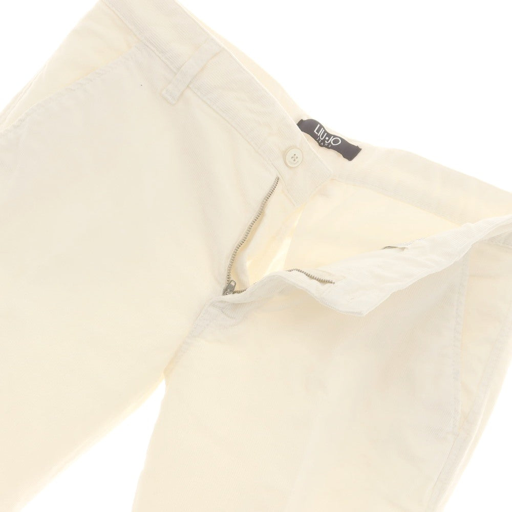 【中古】リュージョー LIU JO ストレッチ コットン 細畝 コーデュロイパンツ ホワイト【 33 】【 状態ランクC 】【 メンズ 】