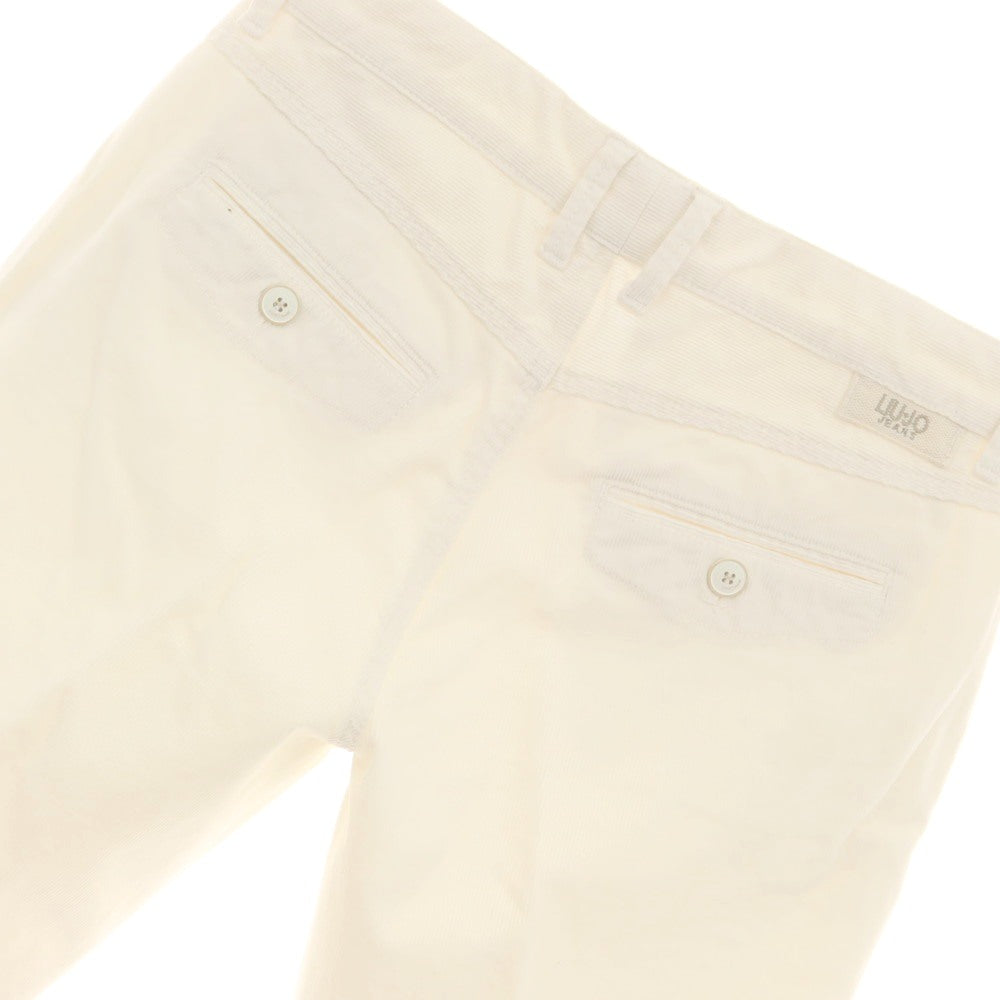 【中古】リュージョー LIU JO ストレッチ コットン 細畝 コーデュロイパンツ ホワイト【 33 】【 状態ランクC 】【 メンズ 】