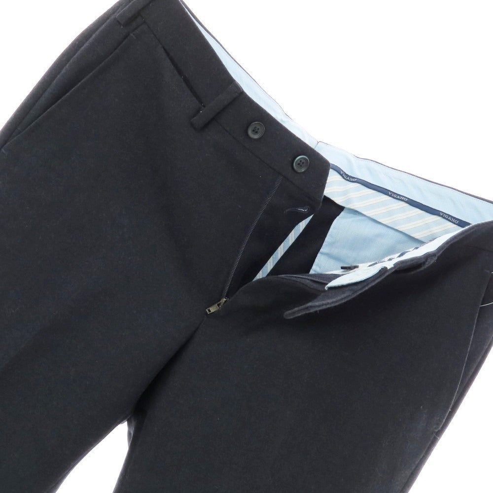 【中古】ヴィガーノ VIGANO ウール ドレススラックスパンツ ネイビー【 48 】【 状態ランクC 】【 メンズ 】