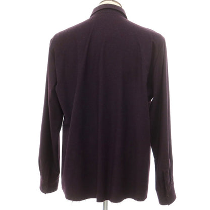 【中古】ガブリエラ コール ガーメンツ GABRIELA COLL GARMENTS faye project別注 ウールカシミヤ カジュアルシャツ ダークパープル【 5 】【 状態ランクB 】【 メンズ 】