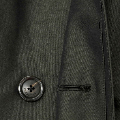【中古】バーバリーロンドン BURBERRY LONDON ウールシルク ステンカラーコート ブラックカーキ【 90-165-4 】【 状態ランクB 】【 メンズ 】
