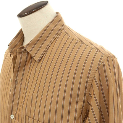 [Used] CristaSeya Cotton Striped Regular Collar Casual Shirt Light Brown [L] [Condition Rank B] [Men&