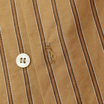[Used] CristaSeya Cotton Striped Regular Collar Casual Shirt Light Brown [L] [Condition Rank B] [Men&