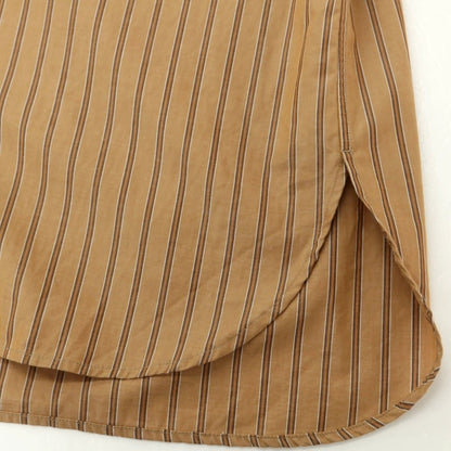 [Used] CristaSeya Cotton Striped Regular Collar Casual Shirt Light Brown [L] [Condition Rank B] [Men&