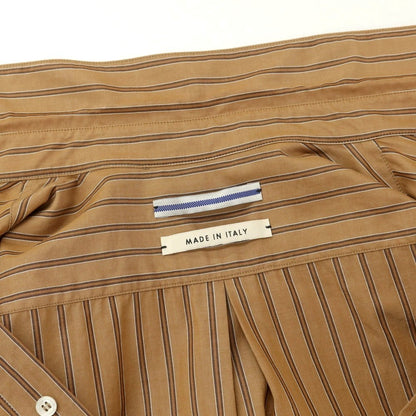 [Used] CristaSeya Cotton Striped Regular Collar Casual Shirt Light Brown [L] [Condition Rank B] [Men&