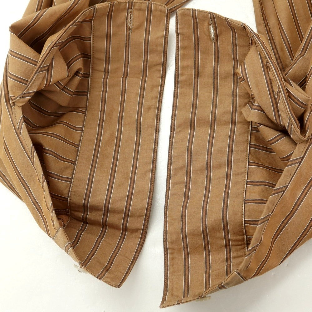 [Used] CristaSeya Cotton Striped Regular Collar Casual Shirt Light Brown [L] [Condition Rank B] [Men&