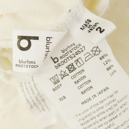 [Used] Brahms blurhms Cotton rayon crew neck short sleeve T-shirt Ivory [2] [Condition rank B] [Men&