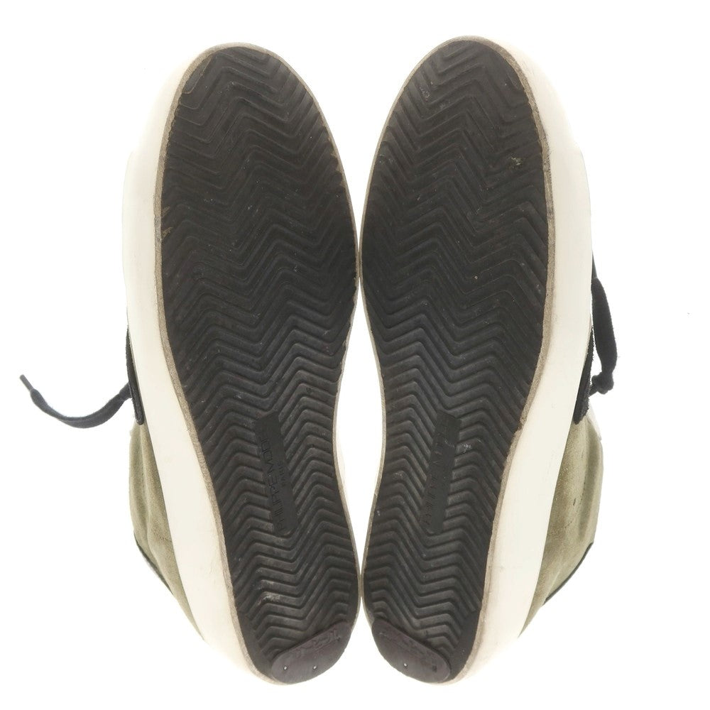 [Used] PHILIPPE MODEL Suede Sneakers Green x White [41] [Condition Rank B] [Men&
