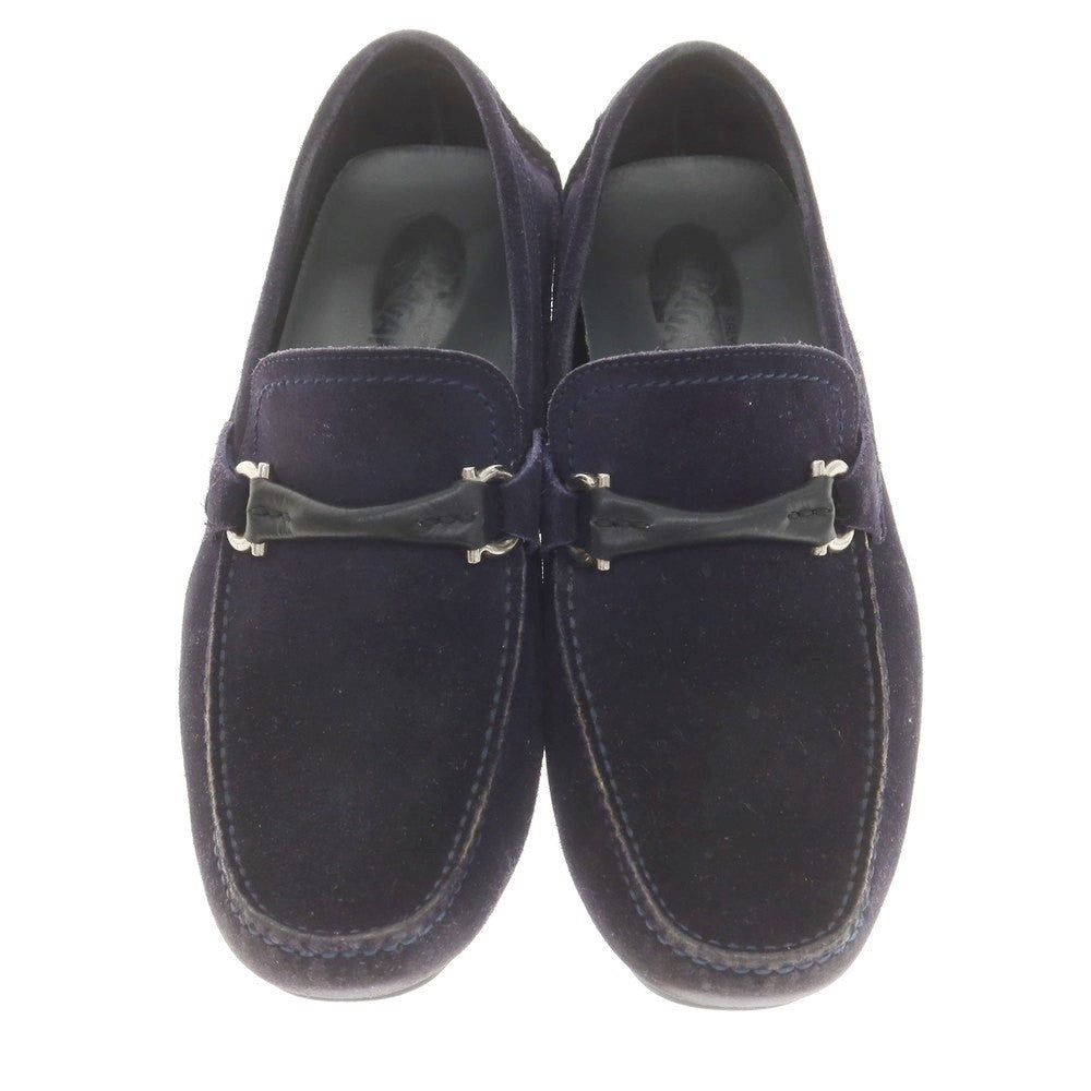 [Used] Salvatore Ferragamo Suede Driving Shoes Navy [6 1/2 E] [Condition Rank C] [Men&
