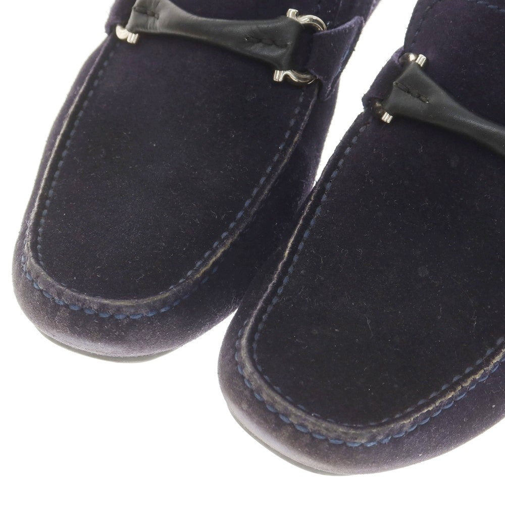[Used] Salvatore Ferragamo Suede Driving Shoes Navy [6 1/2 E] [Condition Rank C] [Men&
