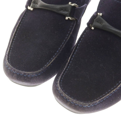 [Used] Salvatore Ferragamo Suede Driving Shoes Navy [6 1/2 E] [Condition Rank C] [Men&