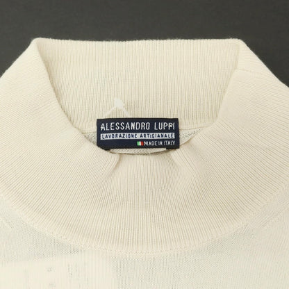 [Used] Alessandro Luppi high gauge cotton mock neck pullover knit light beige [44] [Condition rank B] [Men&