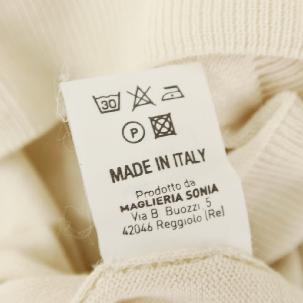 [Used] Alessandro Luppi high gauge cotton mock neck pullover knit light beige [44] [Condition rank B] [Men&