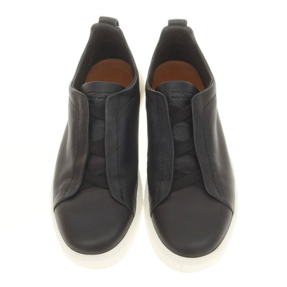 【中古】エルメネジルドゼニア Ermenegildo Zegna Triple Stitch ディアスキン スニーカー ブラック【 7 】【 状態ランクA 】【 メンズ 】