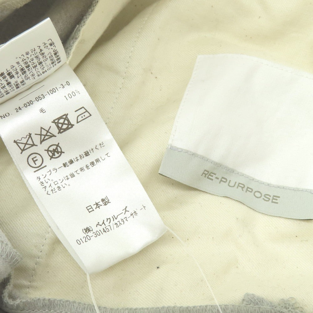 【中古】リパーパス RE-PURPOSE ウール イージースラックスパンツ ライトグレー【 L 】【 状態ランクC 】【 メンズ 】