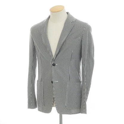 [Used] TOMORROWLAND Cotton Jersey Stripe Jacket Black x White [42] [Condition Rank B] [Men&