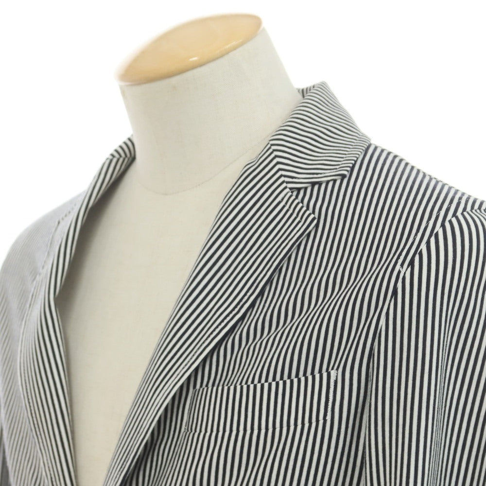 [Used] TOMORROWLAND Cotton Jersey Stripe Jacket Black x White [42] [Condition Rank B] [Men&