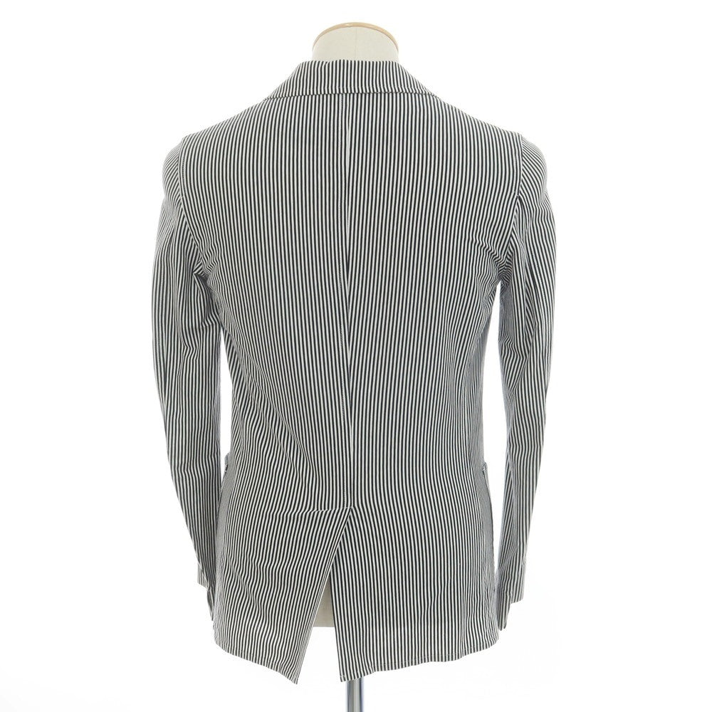 [Used] TOMORROWLAND Cotton Jersey Stripe Jacket Black x White [42] [Condition Rank B] [Men&