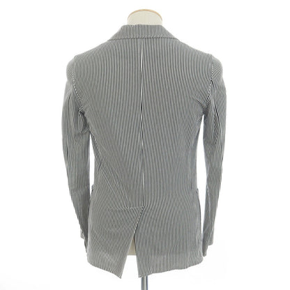 [Used] TOMORROWLAND Cotton Jersey Stripe Jacket Black x White [42] [Condition Rank B] [Men&