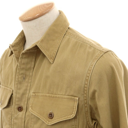 [Used] RRL DOUBLE RL Cotton Work Shirt Khaki Beige [XS] [Condition Rank B] [Men&