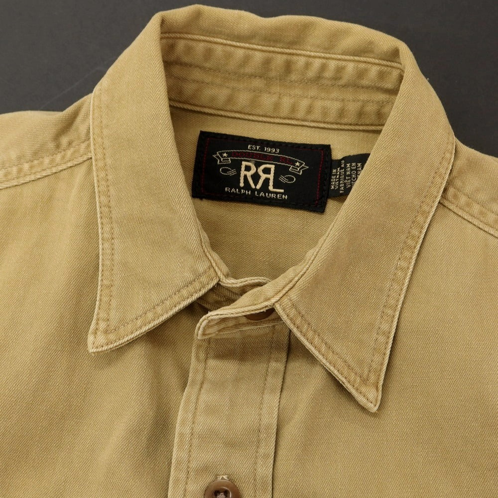 [Used] RRL DOUBLE RL Cotton Work Shirt Khaki Beige [XS] [Condition Rank B] [Men&