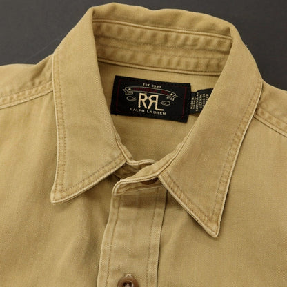 [Used] RRL DOUBLE RL Cotton Work Shirt Khaki Beige [XS] [Condition Rank B] [Men&