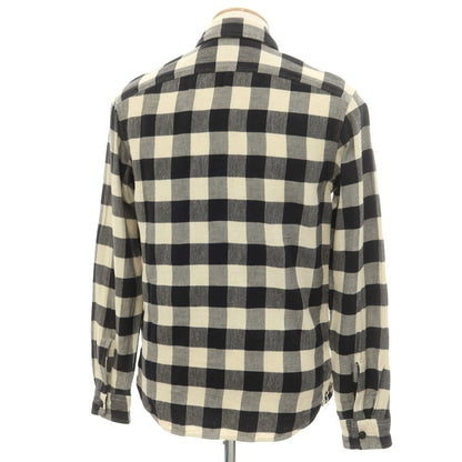 [Used] Double RL RRL DOUBLE RL Cotton linen buffalo check casual shirt Light beige x black [XS] [Condition rank B] [Men&