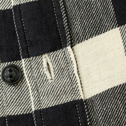 [Used] Double RL RRL DOUBLE RL Cotton linen buffalo check casual shirt Light beige x black [XS] [Condition rank B] [Men&