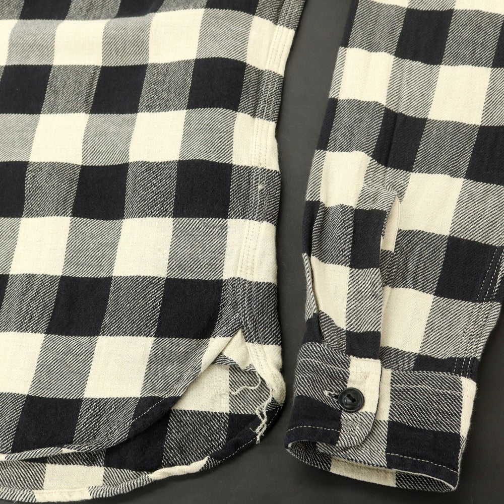 [Used] Double RL RRL DOUBLE RL Cotton linen buffalo check casual shirt Light beige x black [XS] [Condition rank B] [Men&