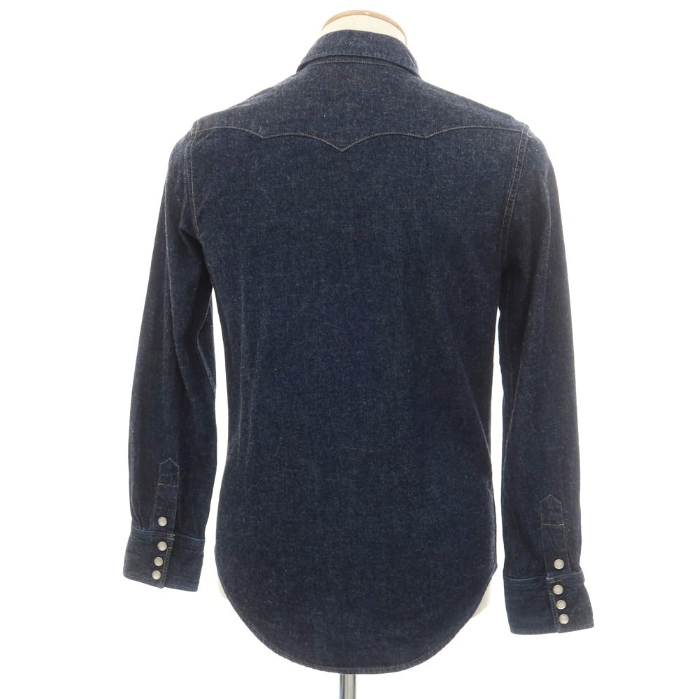 [Used] RRL DOUBLE RL Cotton Denim Western Shirt Navy [XS] [Condition Rank B] [Men&