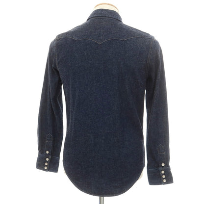 [Used] RRL DOUBLE RL Cotton Denim Western Shirt Navy [XS] [Condition Rank B] [Men&