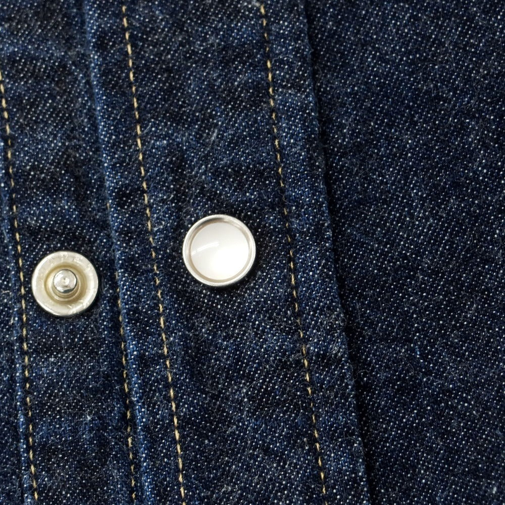 [Used] RRL DOUBLE RL Cotton Denim Western Shirt Navy [XS] [Condition Rank B] [Men&