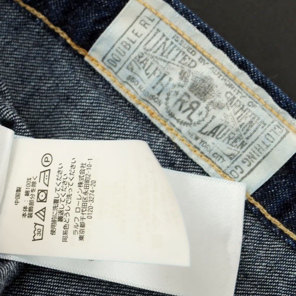 [Used] RRL DOUBLE RL Cotton Denim Western Shirt Navy [XS] [Condition Rank B] [Men&
