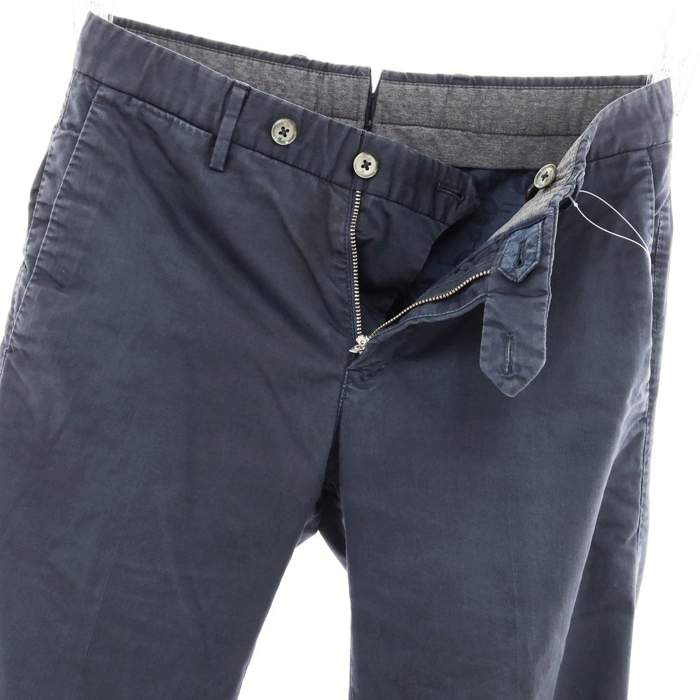 [Used] PT TORINO Stretch Cotton Nylon Polyester Casual Slacks Pants Navy [42] [Condition Rank C] [Men&