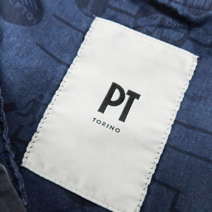 [Used] PT TORINO Stretch Cotton Nylon Polyester Casual Slacks Pants Navy [42] [Condition Rank C] [Men&