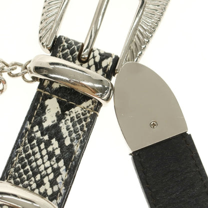 [Used] Jieda Python pattern belt, black x white [Condition rank C] [Men&