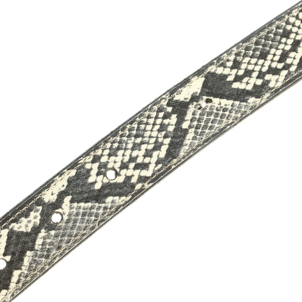 [Used] Jieda Python pattern belt, black x white [Condition rank C] [Men&