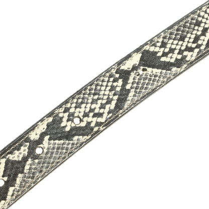 [Used] Jieda Python pattern belt, black x white [Condition rank C] [Men&