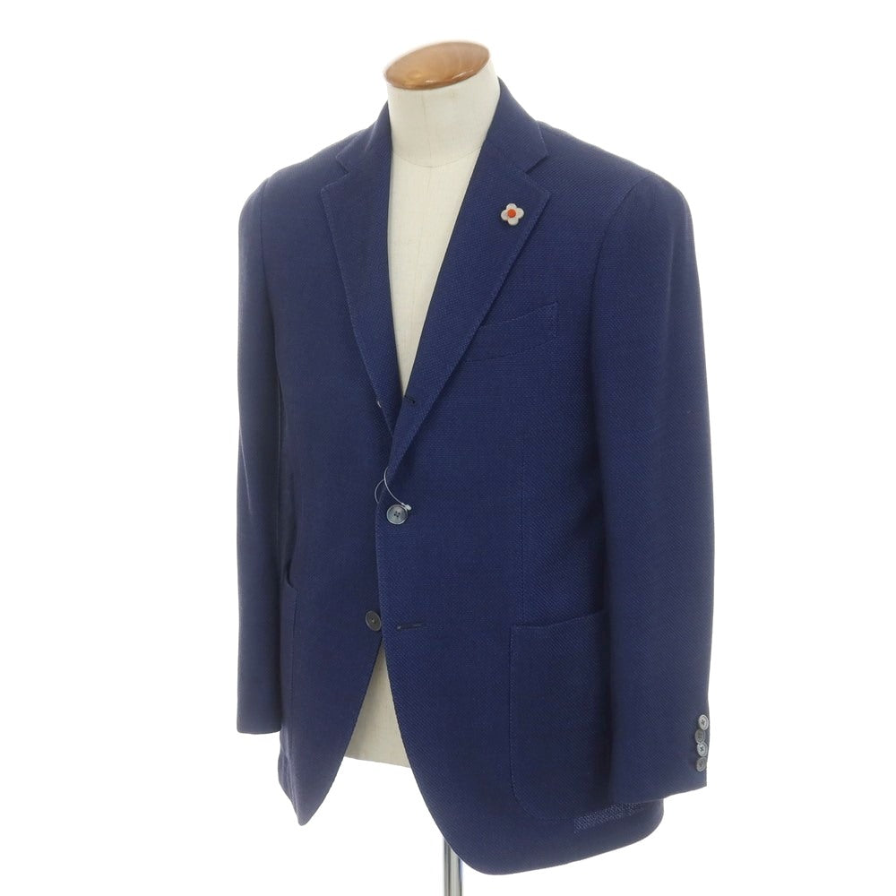 【中古】ラルディーニ LARDINI コットンウール テーラードジャケット ネイビー【 48 】【 状態ランクA 】【 メンズ 】