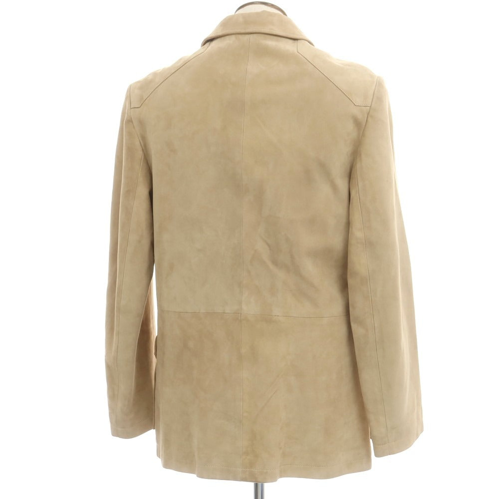 【中古】ギーブス&ホークス GIEVES&HAWKES ゴートスエード レザーブルゾン ベージュ【 42 】【 状態ランクC 】【 メンズ 】