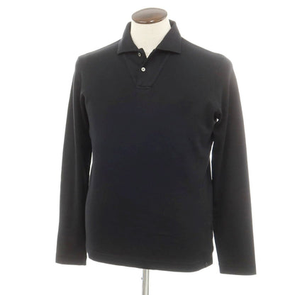 【中古】【未使用】ザノーネ ZANONE ピマコットン 長袖ポロシャツ ブラック【 50 】【 状態ランクS 】【 メンズ 】