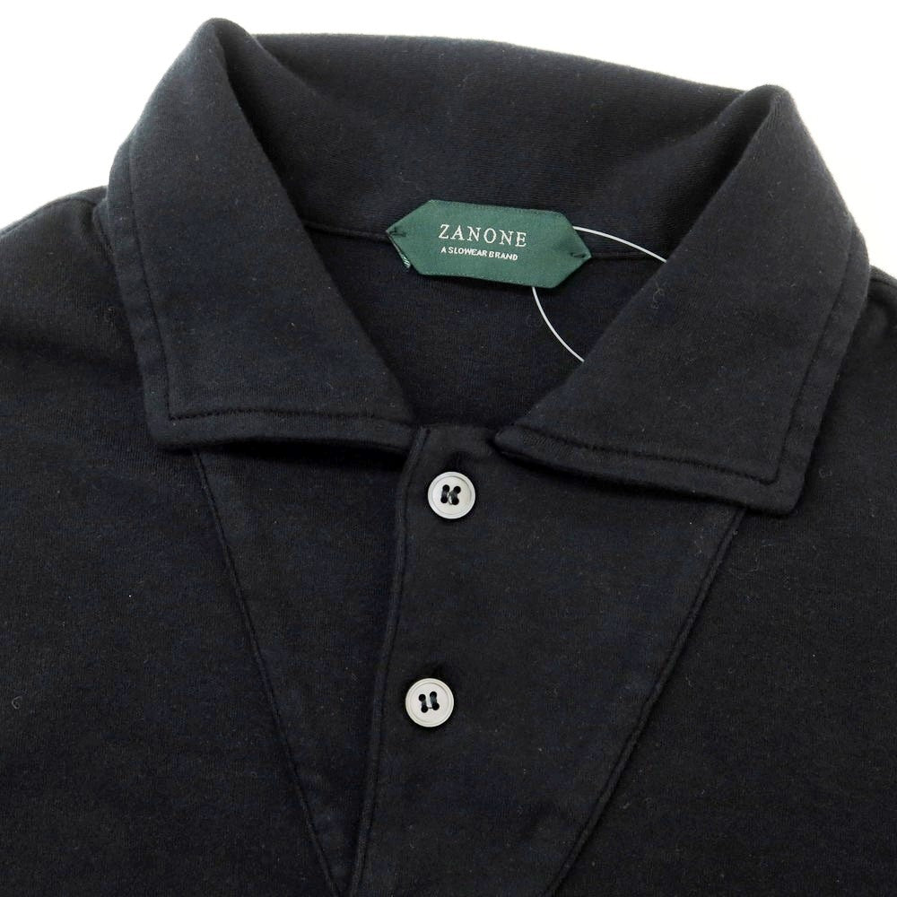 【中古】【未使用】ザノーネ ZANONE ピマコットン 長袖ポロシャツ ブラック【 50 】【 状態ランクS 】【 メンズ 】