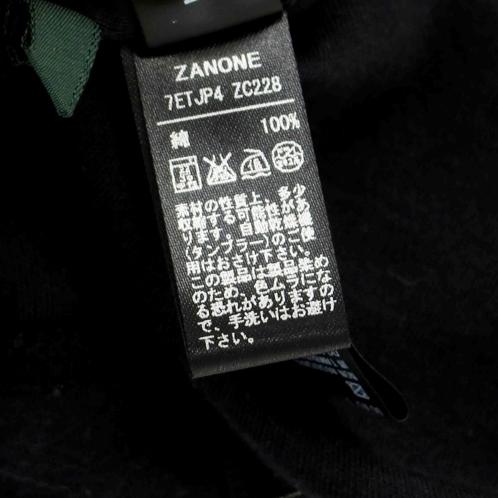 【中古】【未使用】ザノーネ ZANONE ピマコットン 長袖ポロシャツ ブラック【 50 】【 状態ランクS 】【 メンズ 】