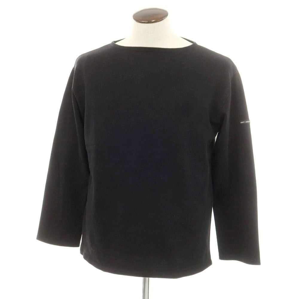[Used] Saint James SAINT JAMES Cotton Boat Neck Basque Shirt Long Sleeve T-Shirt Black [8] [Condition Rank B] [Men&