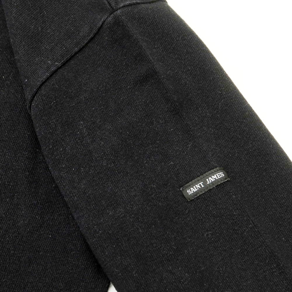 【中古】セントジェームス SAINT JAMES コットン ボートネック バスクシャツ 長袖Ｔシャツ ブラック【 8 】【 状態ランクB 】【 メンズ 】
