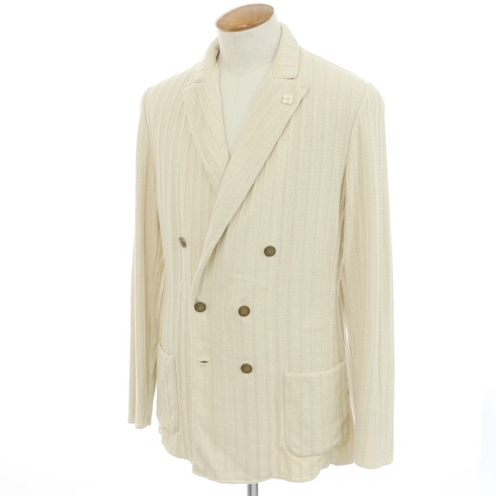 【中古】ラルディーニ LARDINI コットン ニットジャケット ベージュ【 M 】【 状態ランクB 】【 メンズ 】