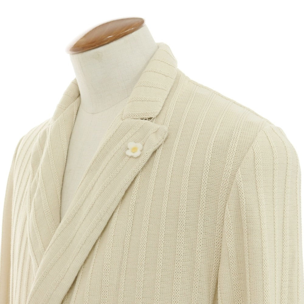 【中古】ラルディーニ LARDINI コットン ニットジャケット ベージュ【 M 】【 状態ランクB 】【 メンズ 】