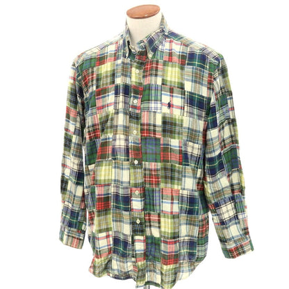 [Used] Polo Ralph Lauren Cotton Check Button-down Casual Shirt Green [M] [Condition Rank B] [Men&