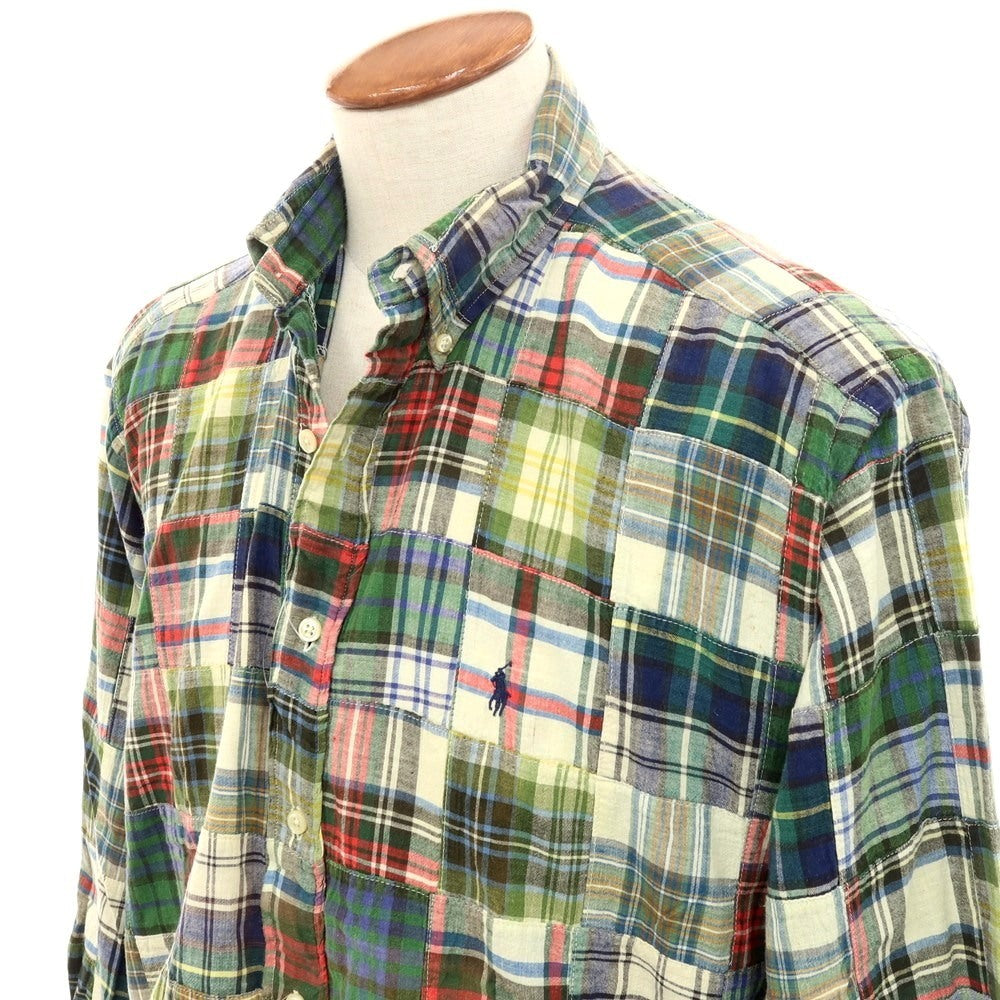 [Used] Polo Ralph Lauren Cotton Check Button-down Casual Shirt Green [M] [Condition Rank B] [Men&