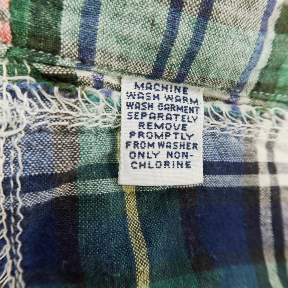 [Used] Polo Ralph Lauren Cotton Check Button-down Casual Shirt Green [M] [Condition Rank B] [Men&